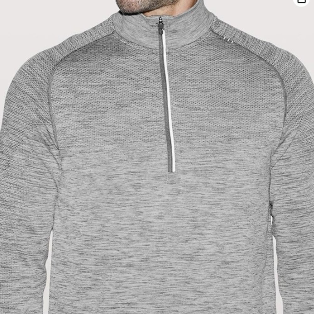 Lululemon Mens Metal Vent Tech 1/2 Zip Long Sleeve Shirt (Slate Grey, XL)